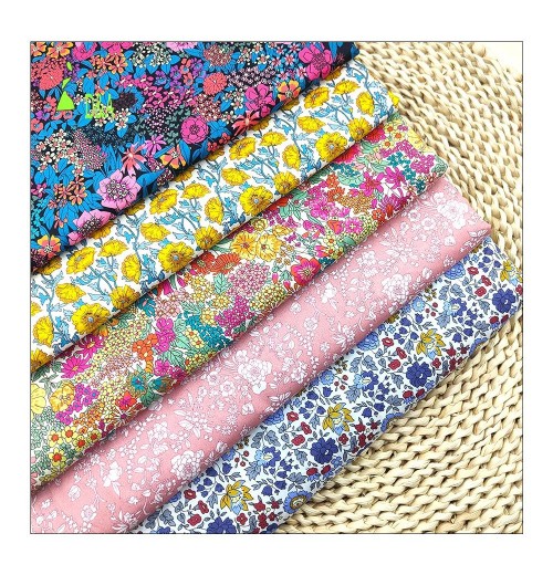 Wholesale customize print cotton lawn liberty london floral woven poplin cotton fabric for dress