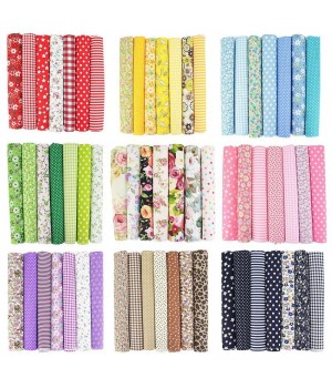 7Pcs/Bag Bundles Fat Quarter Cuts Pure Cotton Printed Patchwork Fabric For Diy Handcraft Quilting Sewing