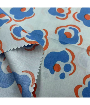 100% Pure Cotton Fabric China Printed Soft Cotton Light Weight Fabric For Dress Clothing Garment